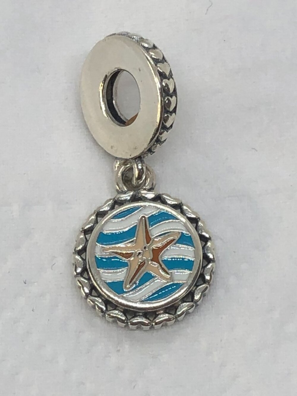 ✨ ✨Pandora On Beach Mode Vacation Starfish Ocean Waves Dangle Charm